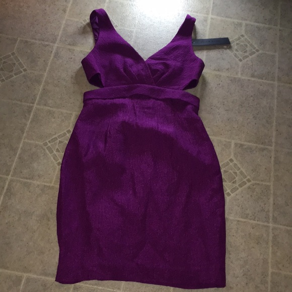 black halo purple dress